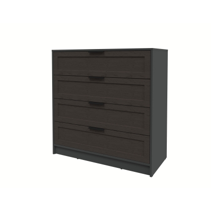 Kомод Тренд КТ-К100 (Антрацит ЛДСП/ Дуб английский ЛМДФ) Ш1000 В1020 Г451